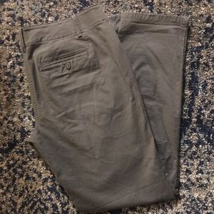 Loft gray straight leg work pants